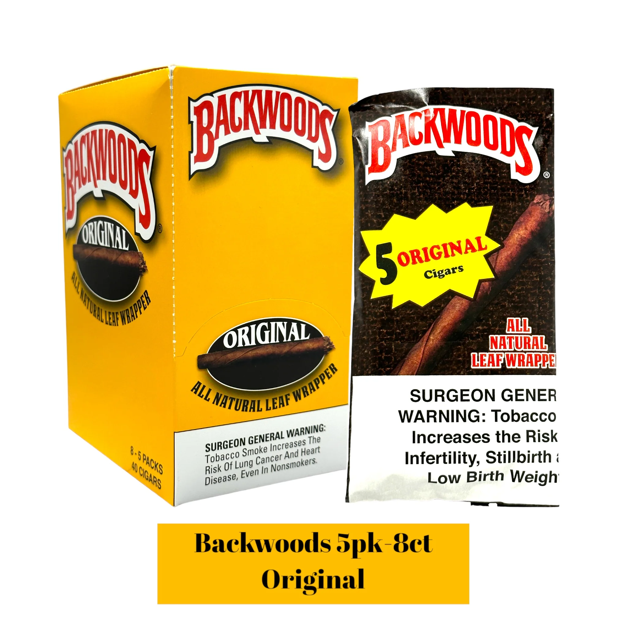Backwoods Cigars 5pack Display- 8ct - Image 12