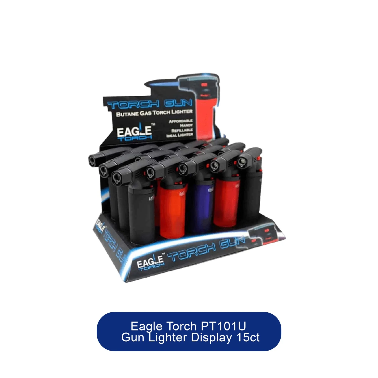 Eagle Torch PT101U Gun Lighter Display 15ct - Image 2
