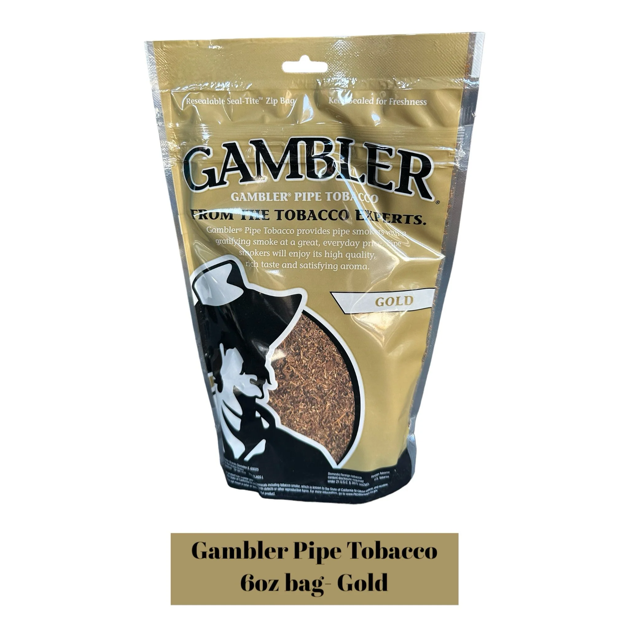 Gambler Pipe Tobacco Bag - 6oz - Image 2