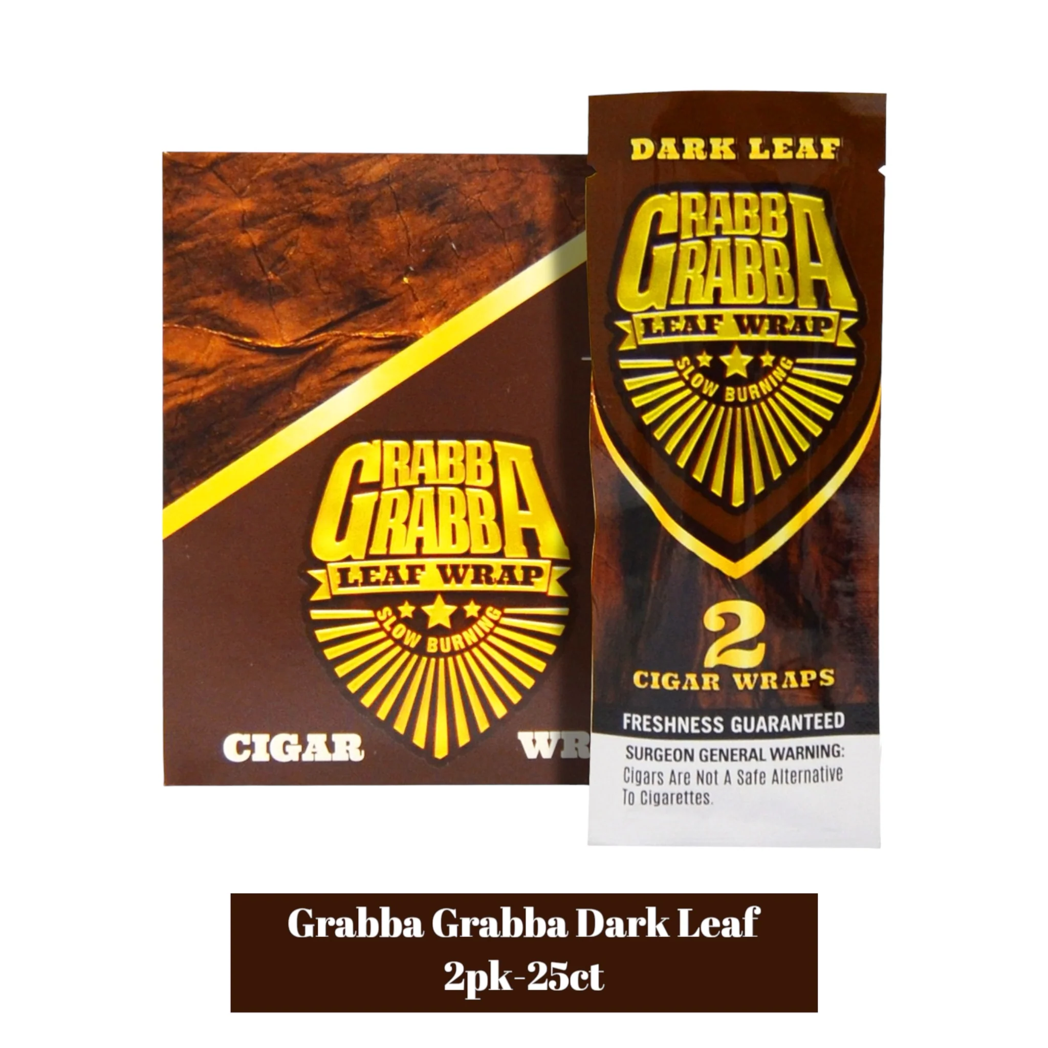 Grabba Grabba Dark Leaf Cigar Wrap 2pk- 25ct - Image 2