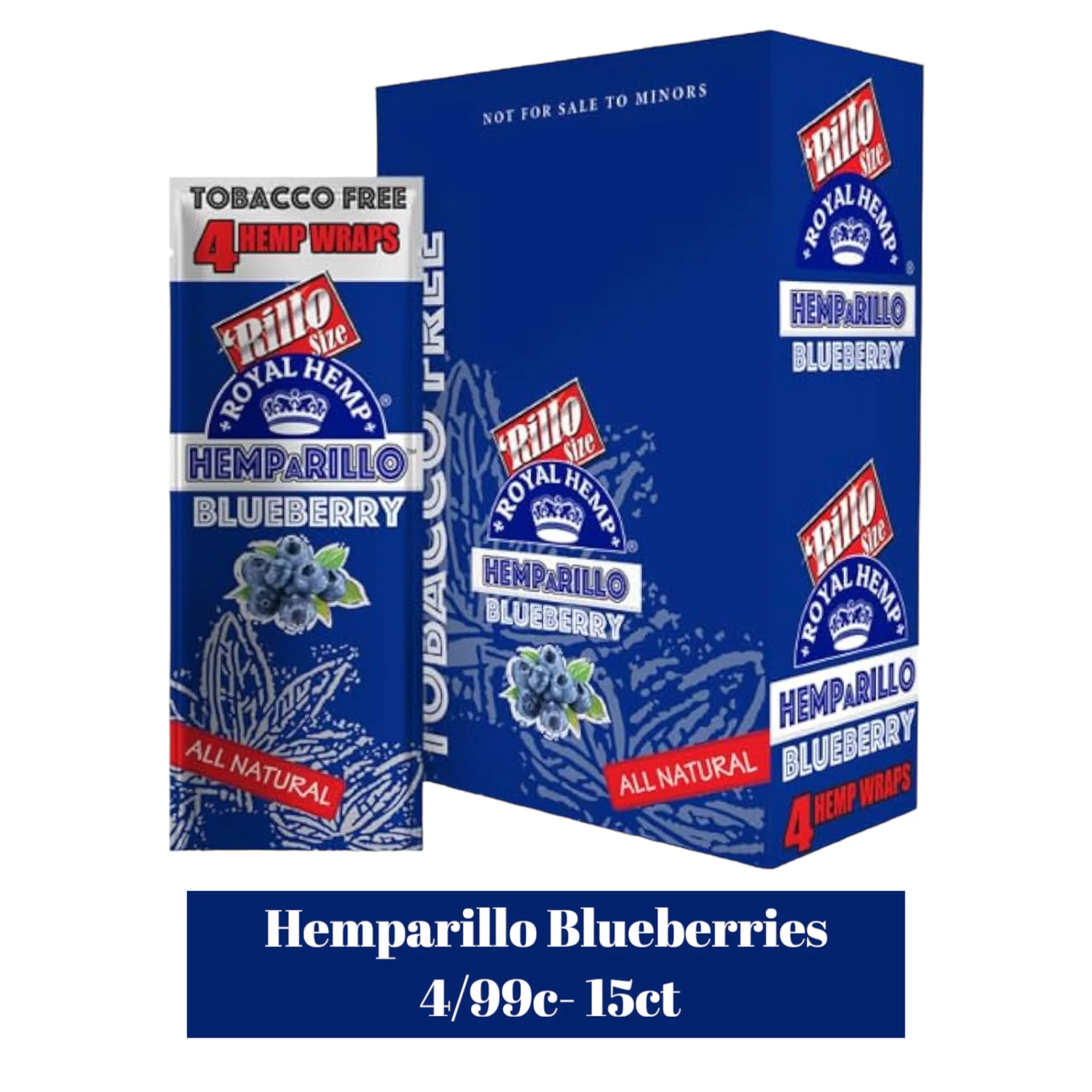 Hemparillo Wraps 4/99c Pouch Display- 15ct - Image 3