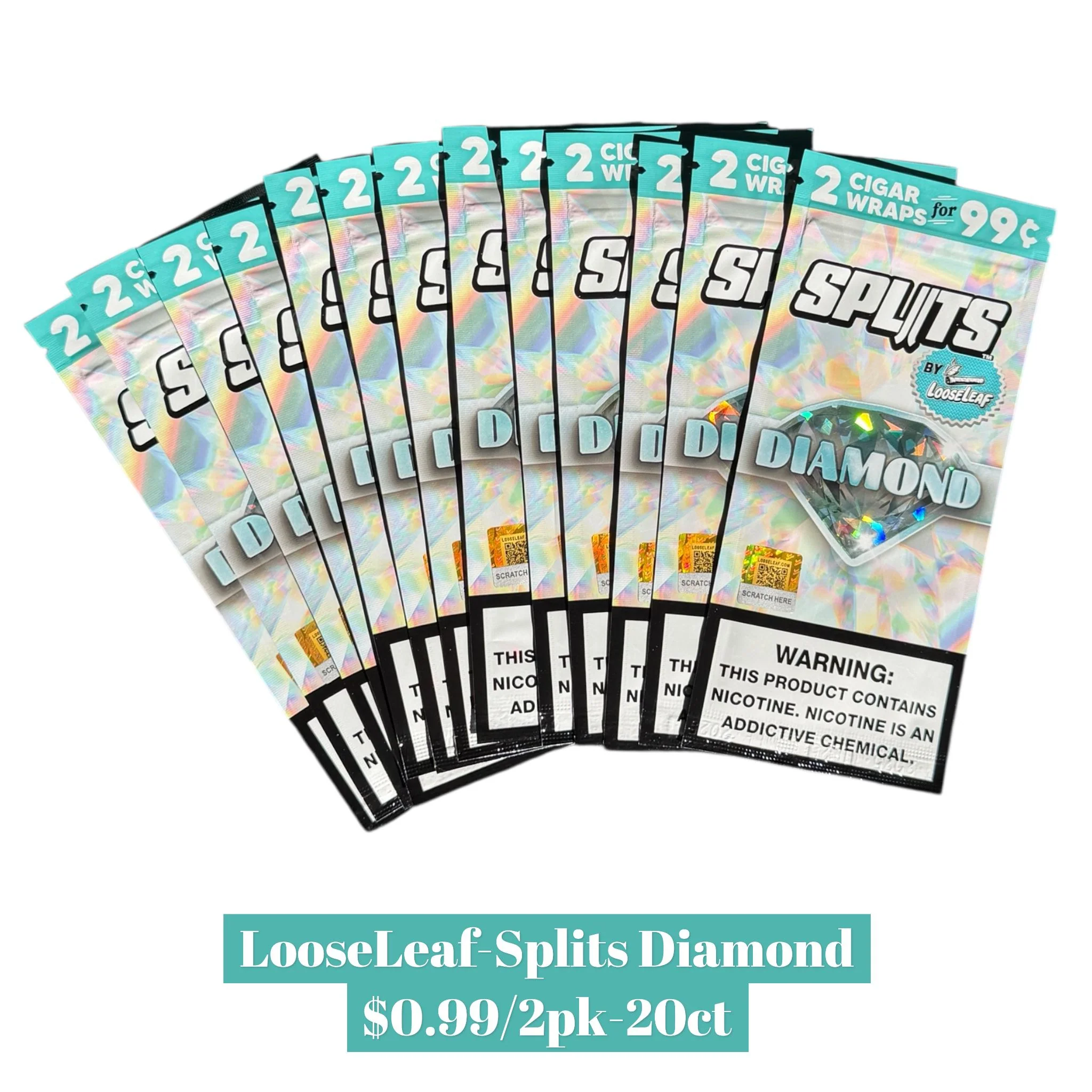 LooseLeaf-Splits Diamond $0.99/2pk-20ct - Image 2