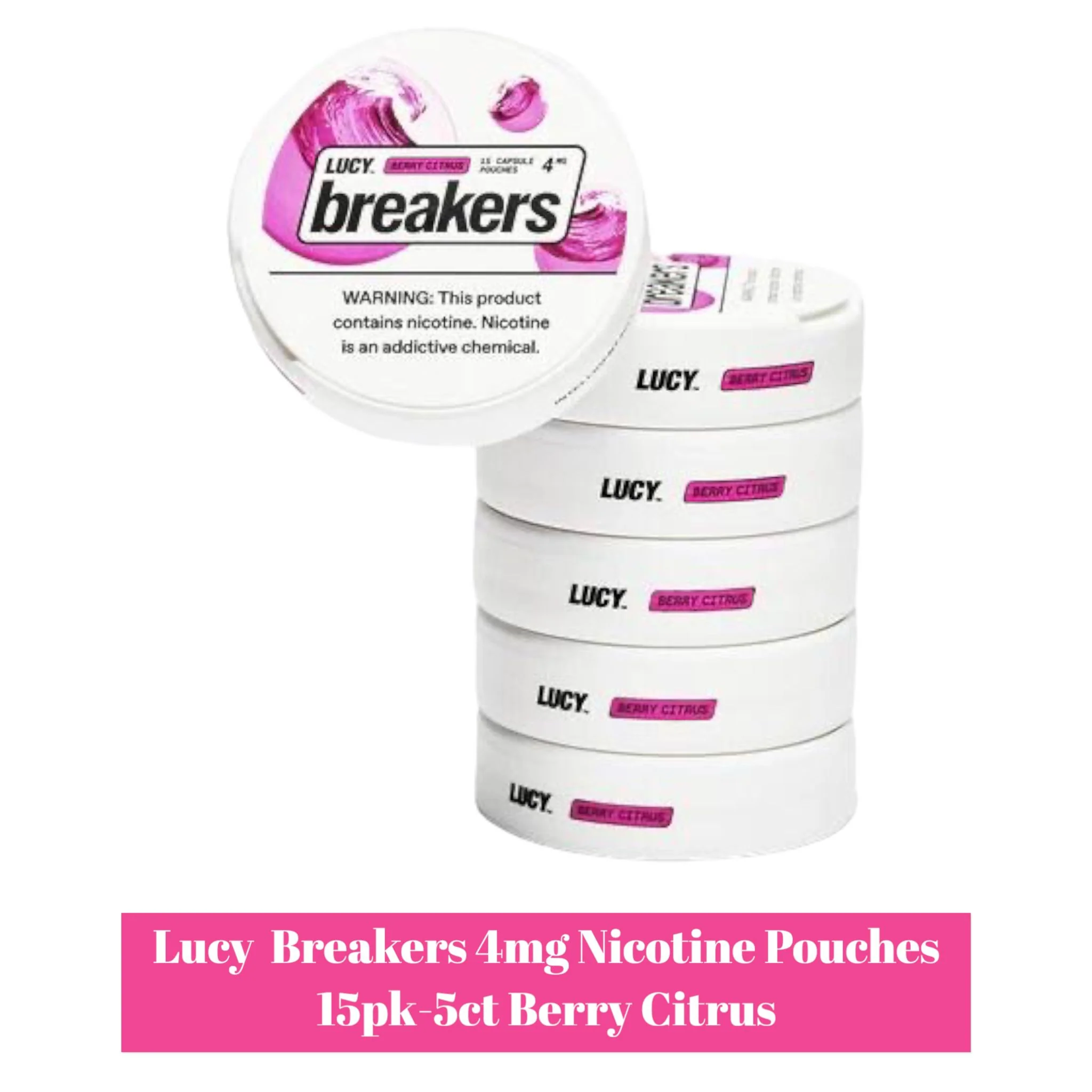 Lucy Breakers 4mg Nicotine Pouches 15pk - 5ct - Image 4