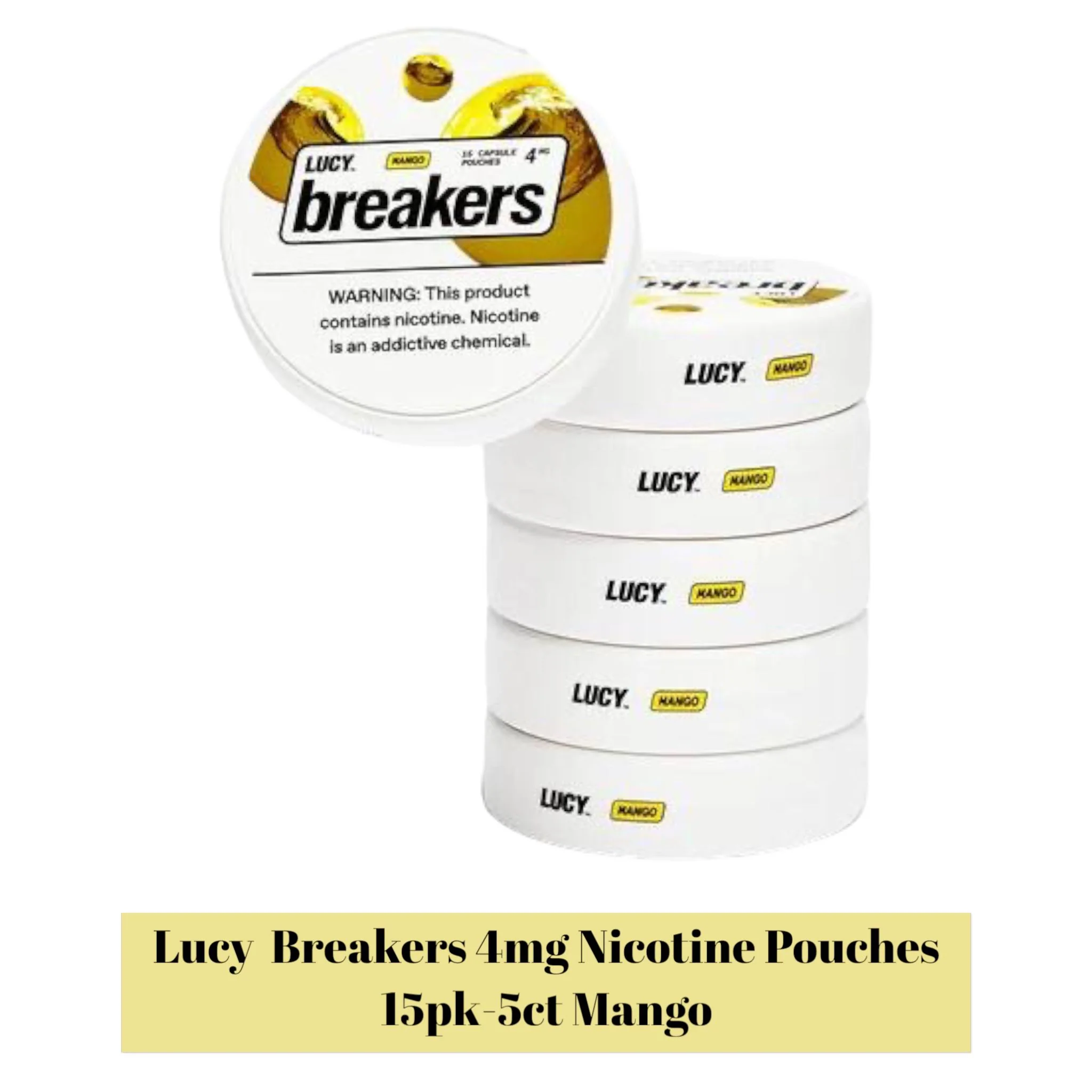 Lucy Breakers 4mg Nicotine Pouches 15pk - 5ct - Image 6