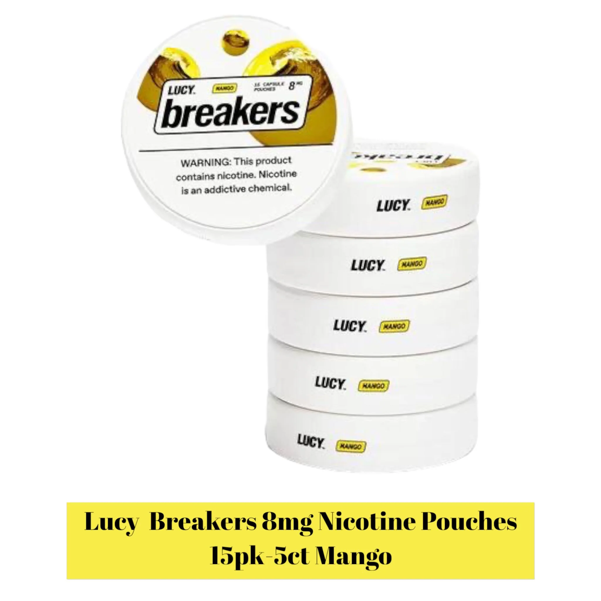 Lucy Breakers 8mg Nicotine Pouches 15pk - 5ct - Image 6