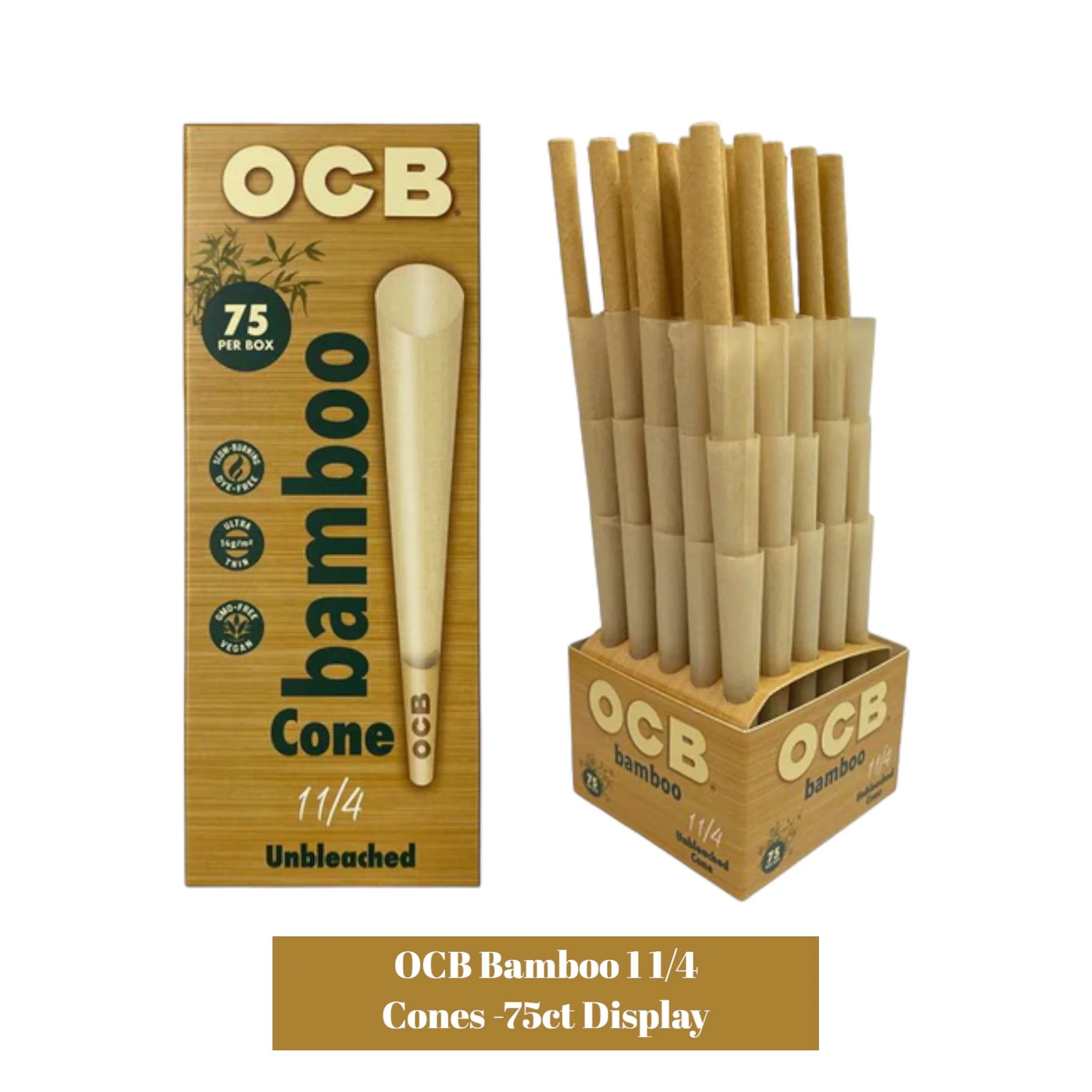 OCB 1 1/4 Rolling Paper Cones-75ct - Image 3