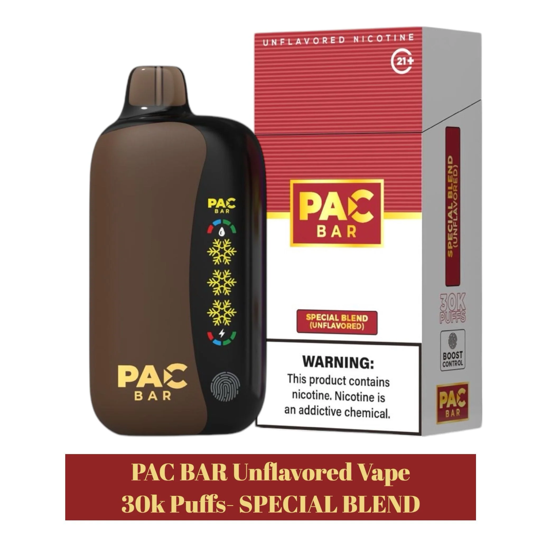 Pac Bar 30k Unflavored 4%Disposable Vape - 5ct - Image 5