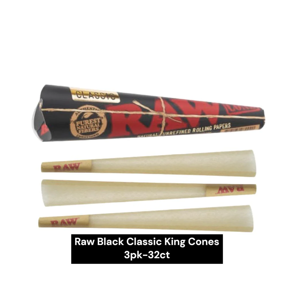 Raw Black Cone Classic King 3pk-32ct - Image 2