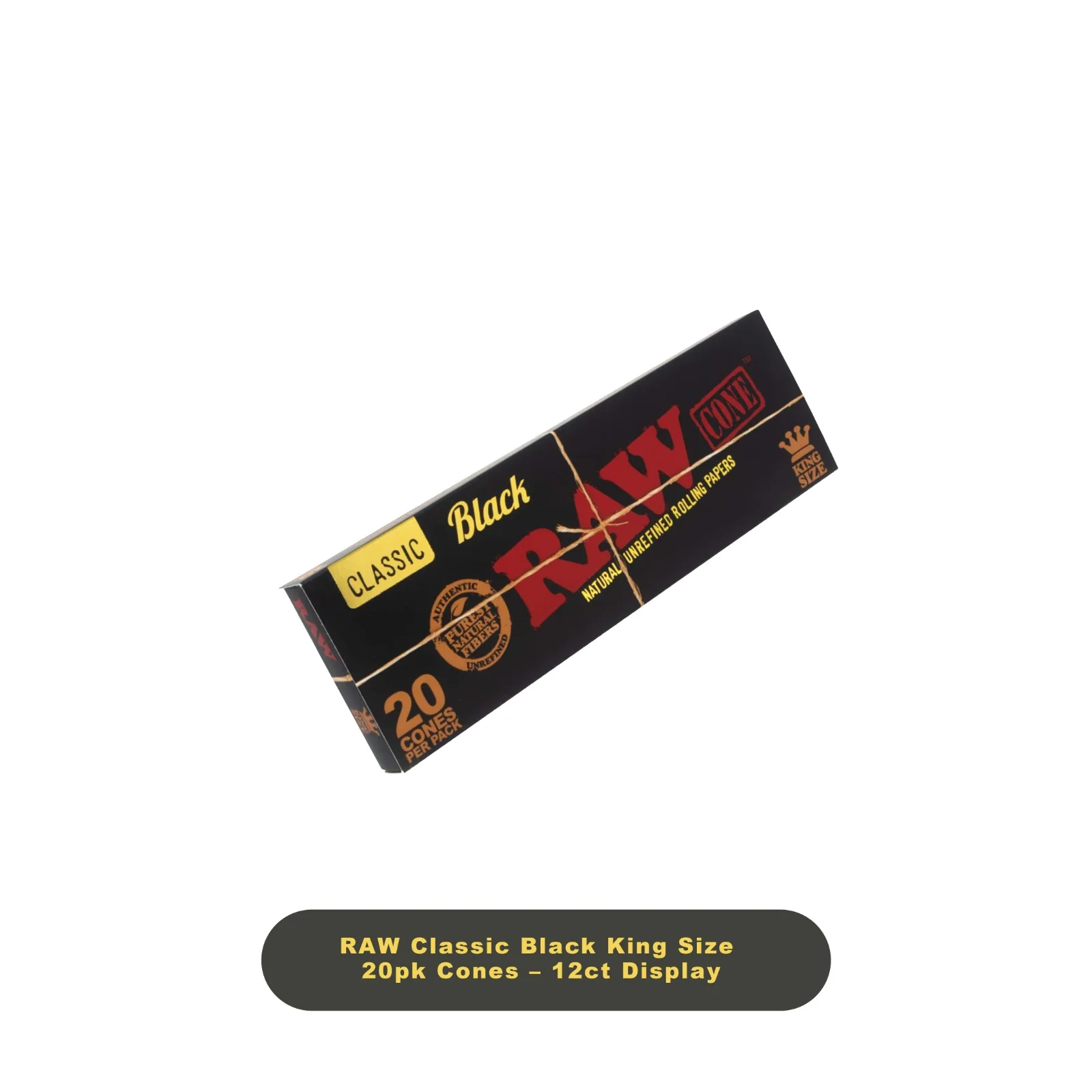 Raw Classic Black Cone King 20pk-12ct - Image 2