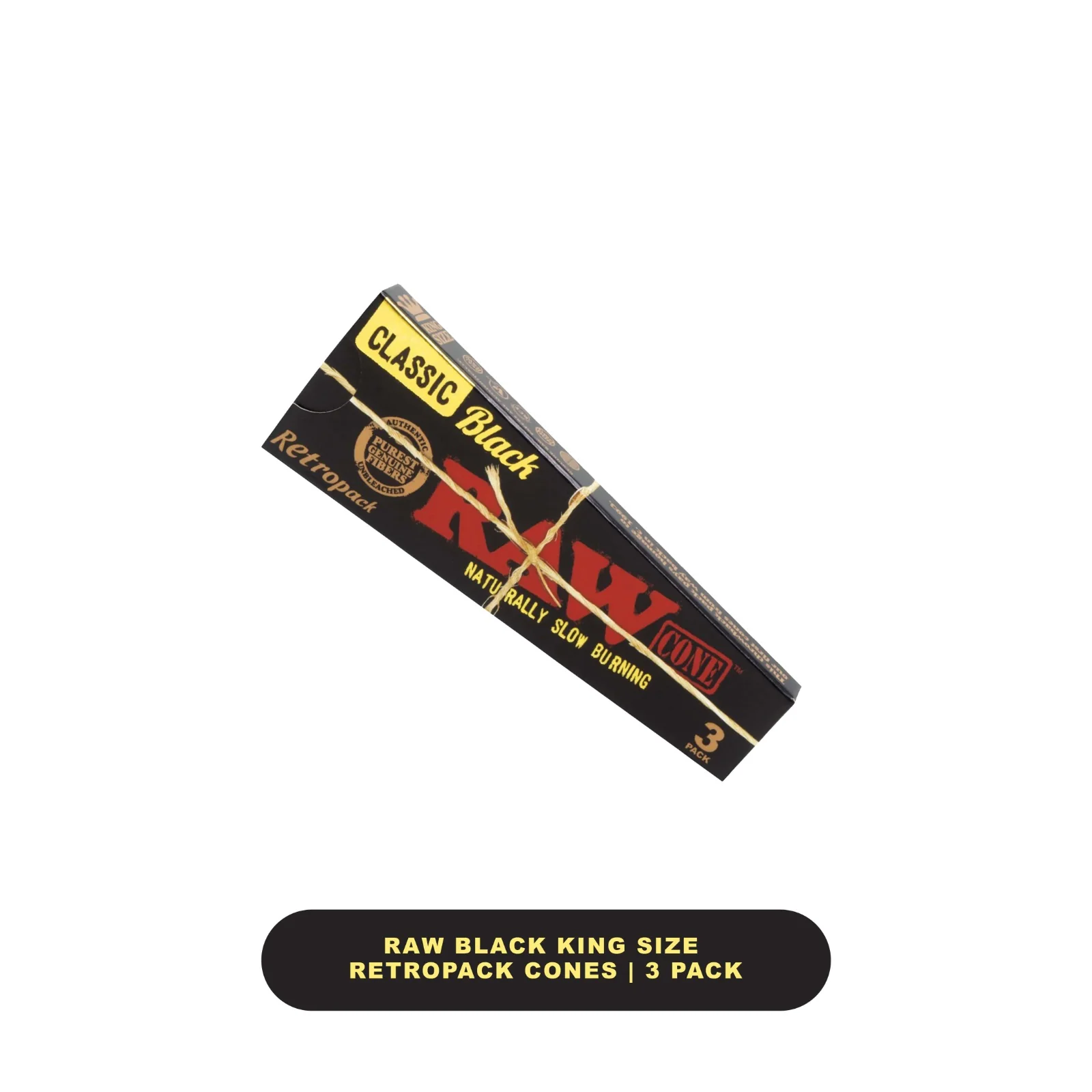 Raw RETROPACK Black Cone King 3pk-32ct - Image 2