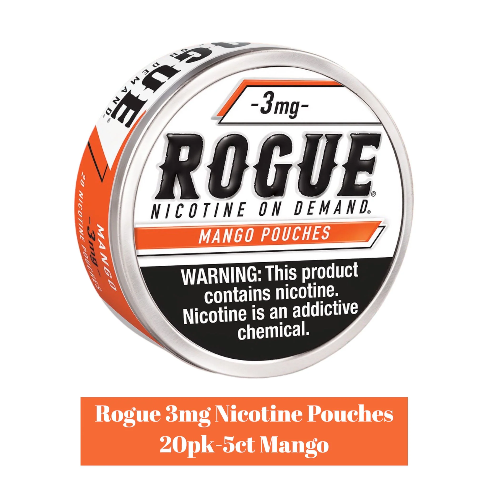 Rogue 3mg Nicotine Pouches 20pk- 5ct - Image 8