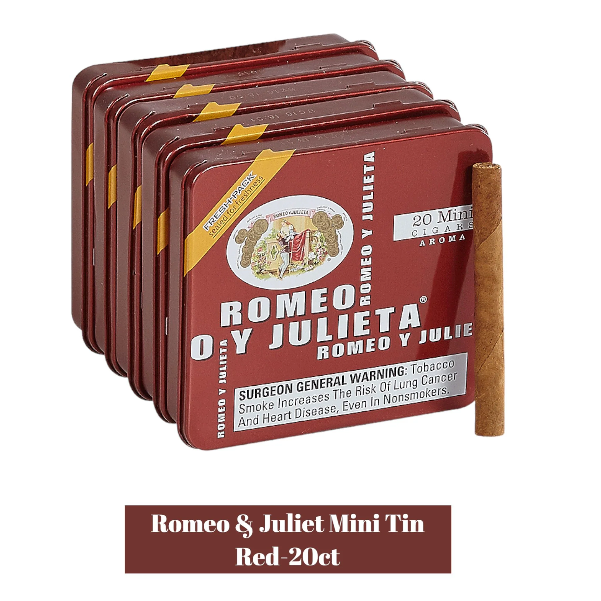 Romeo & Juliet Mini Tin -20ct - Image 3