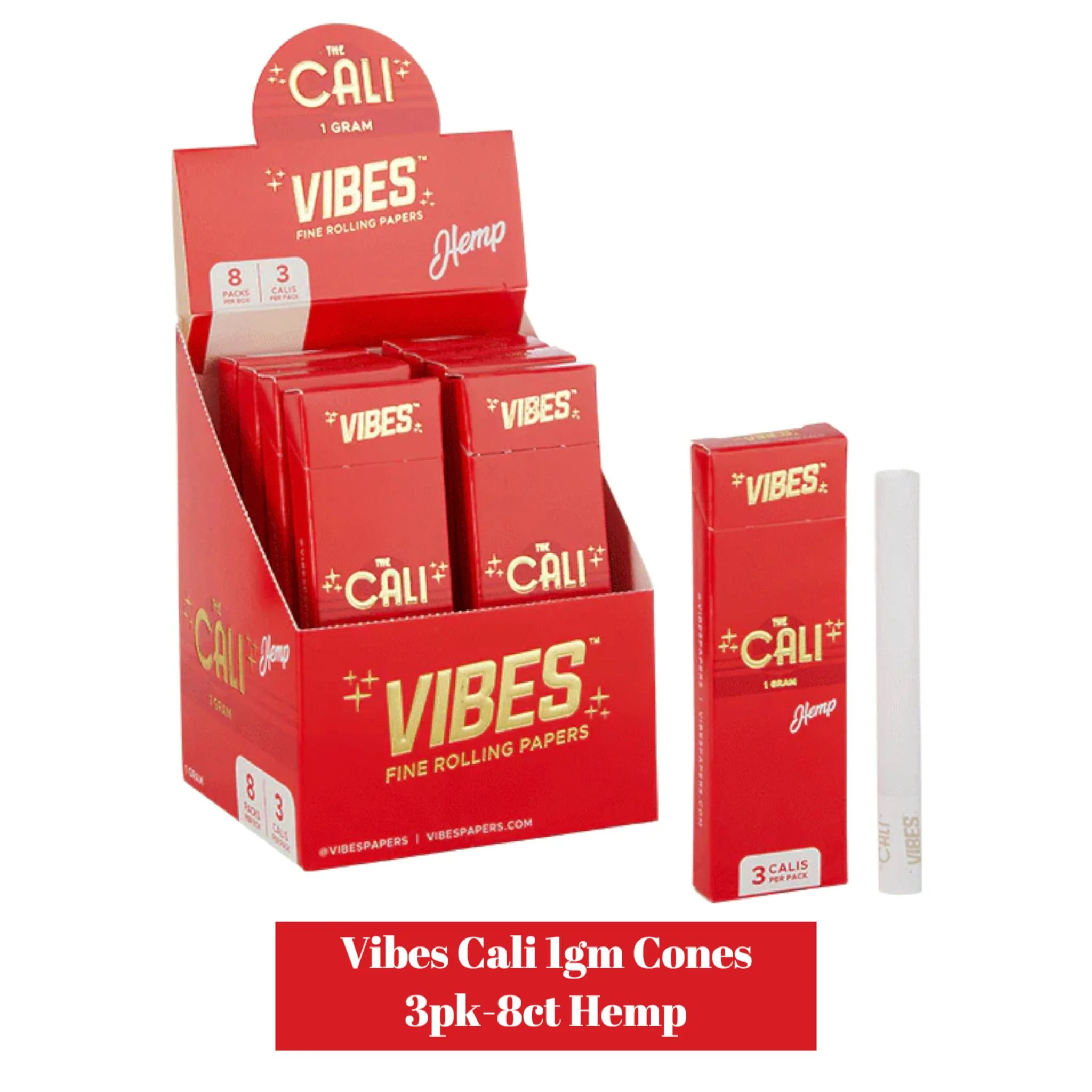 Vibes CALI Cone 1gm 3pk-8ct - Image 2
