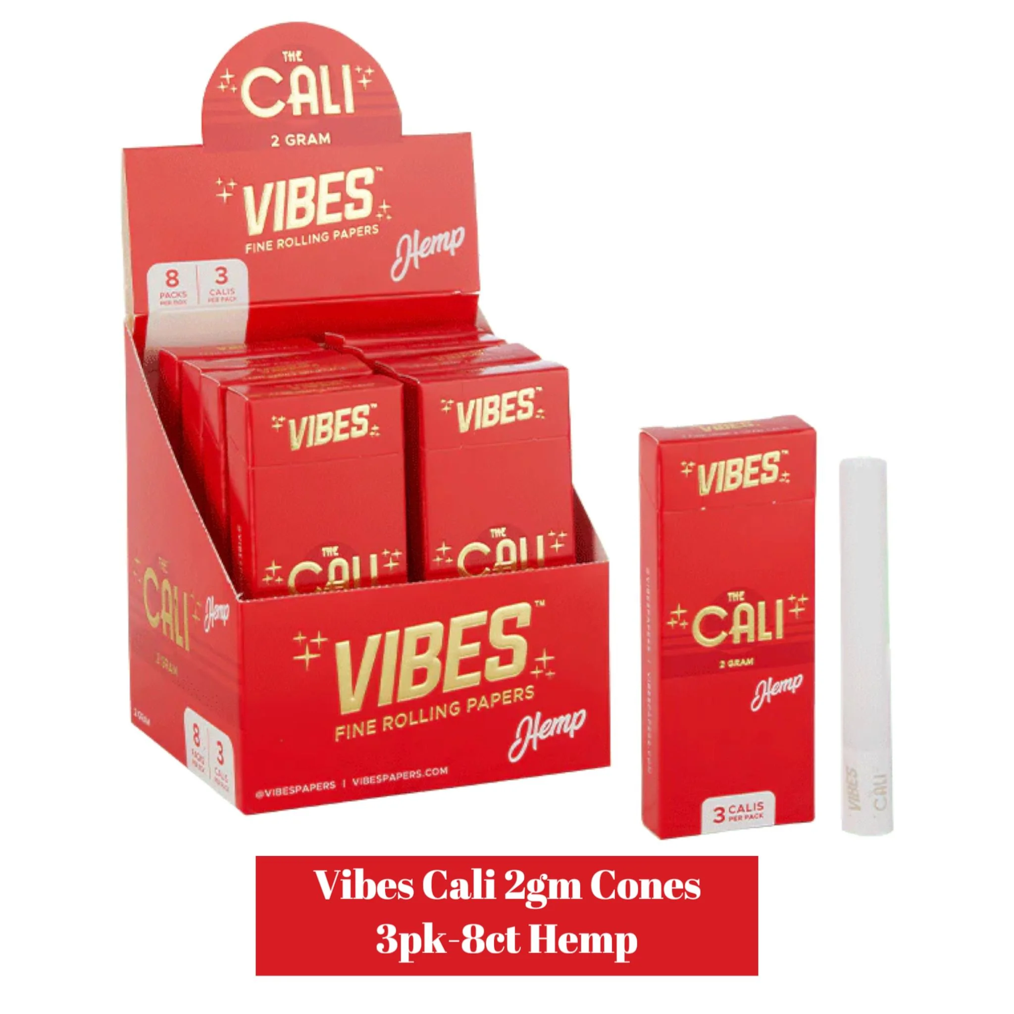 Vibes CALI Cone 2gm 3pk-8ct - Image 2
