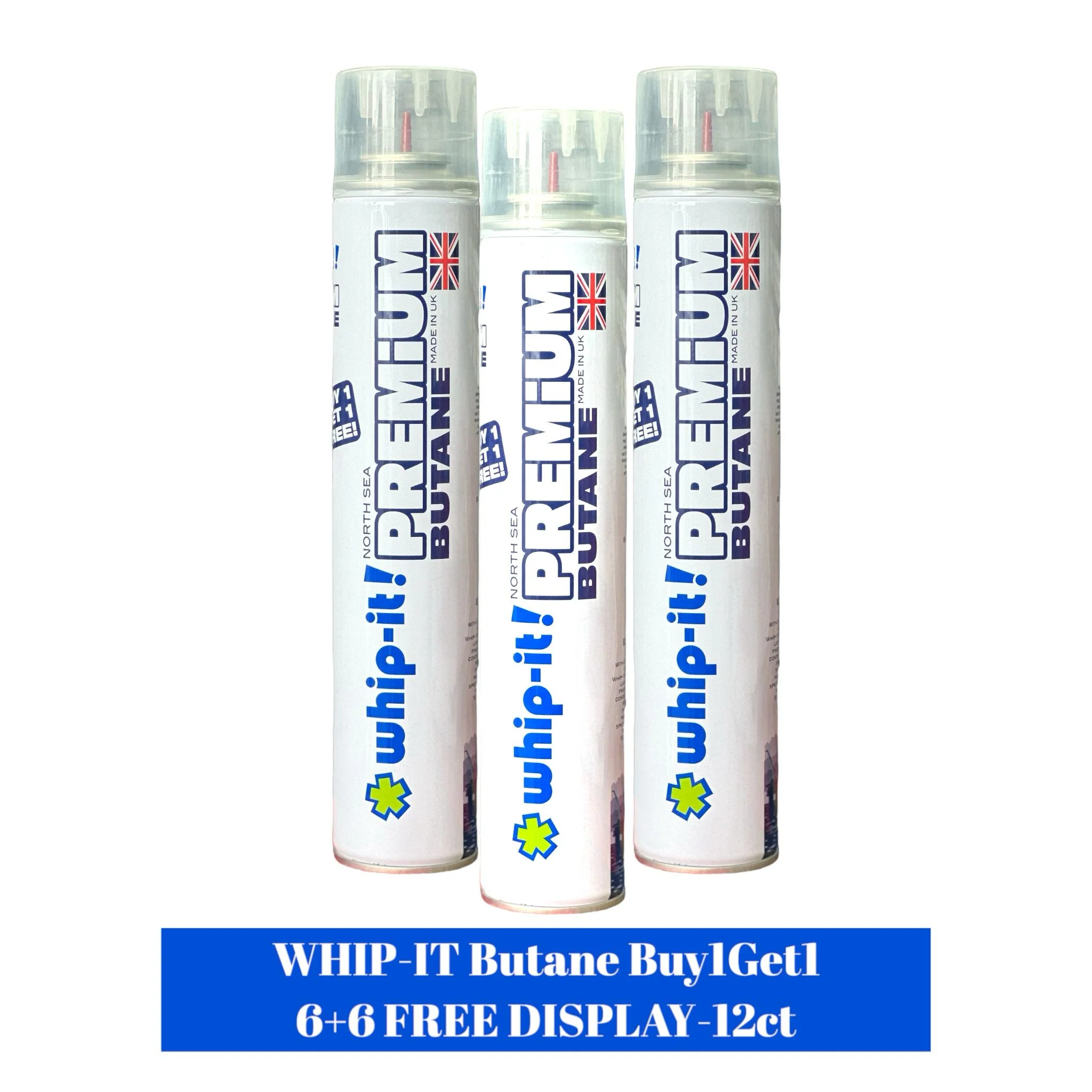 WHIP IT - Butane Buy1Get1 6+6 FREE DISPLAY-12ct - Image 2
